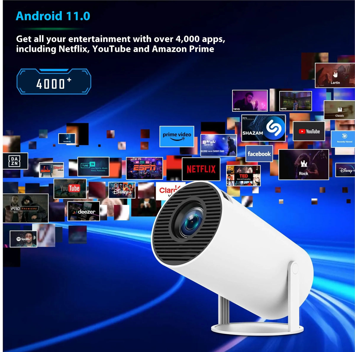 جهاز عرض HY300 Pro الترفيهي للمسرح المنزلي المحمول الصغير
