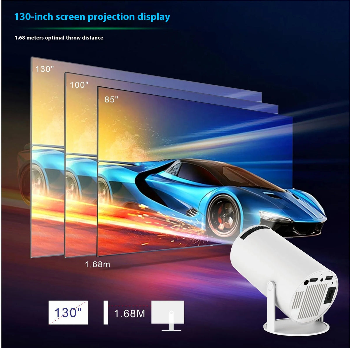 جهاز عرض HY300 Pro الترفيهي للمسرح المنزلي المحمول الصغير