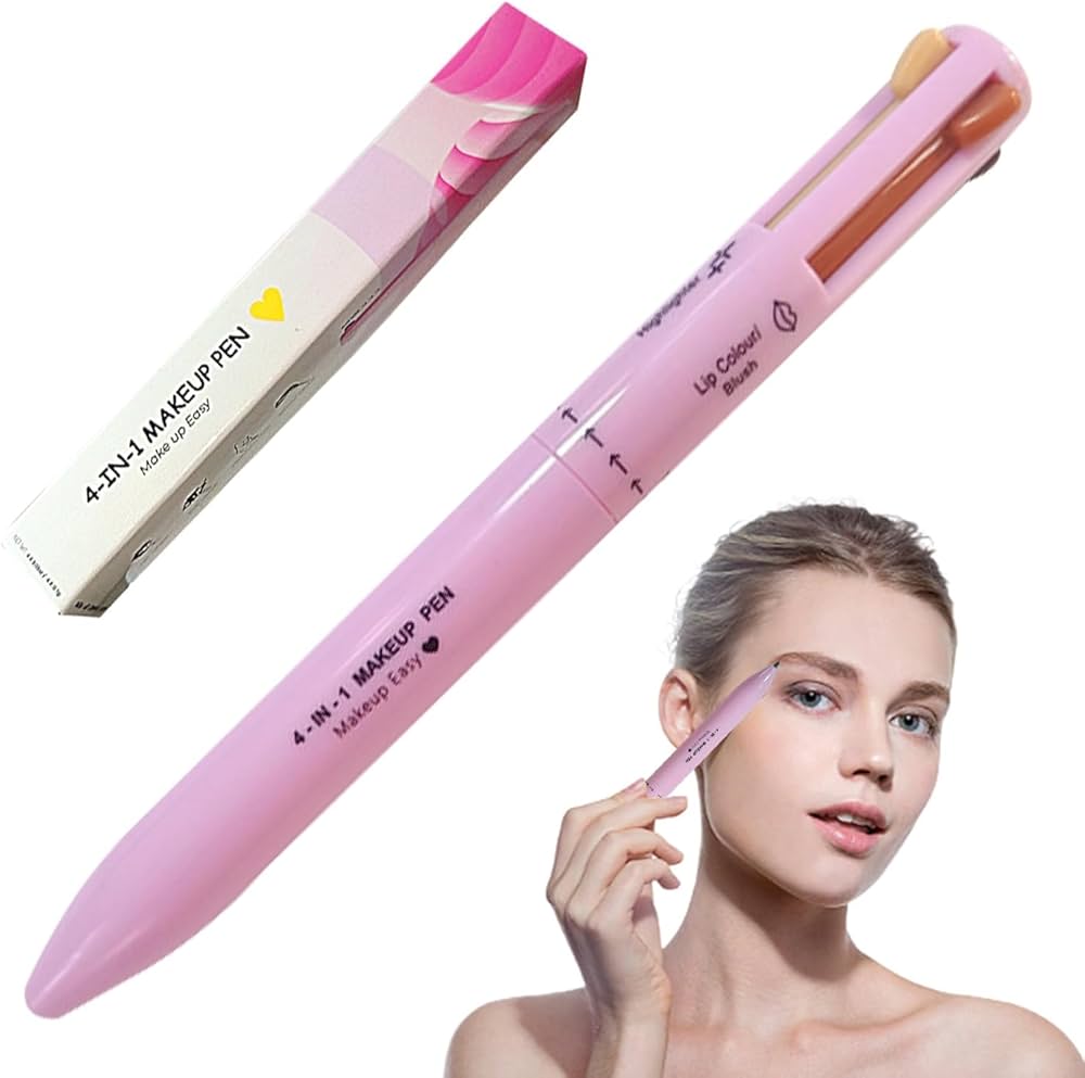 Milagro Beauty 4 In 1 Makeup Pen, Smudgeproof Waterproof Eyeliner, Lip Liner, Highlighter Eyebrow Pencil With Rich Color Payoff, 24 Hour Long Stay