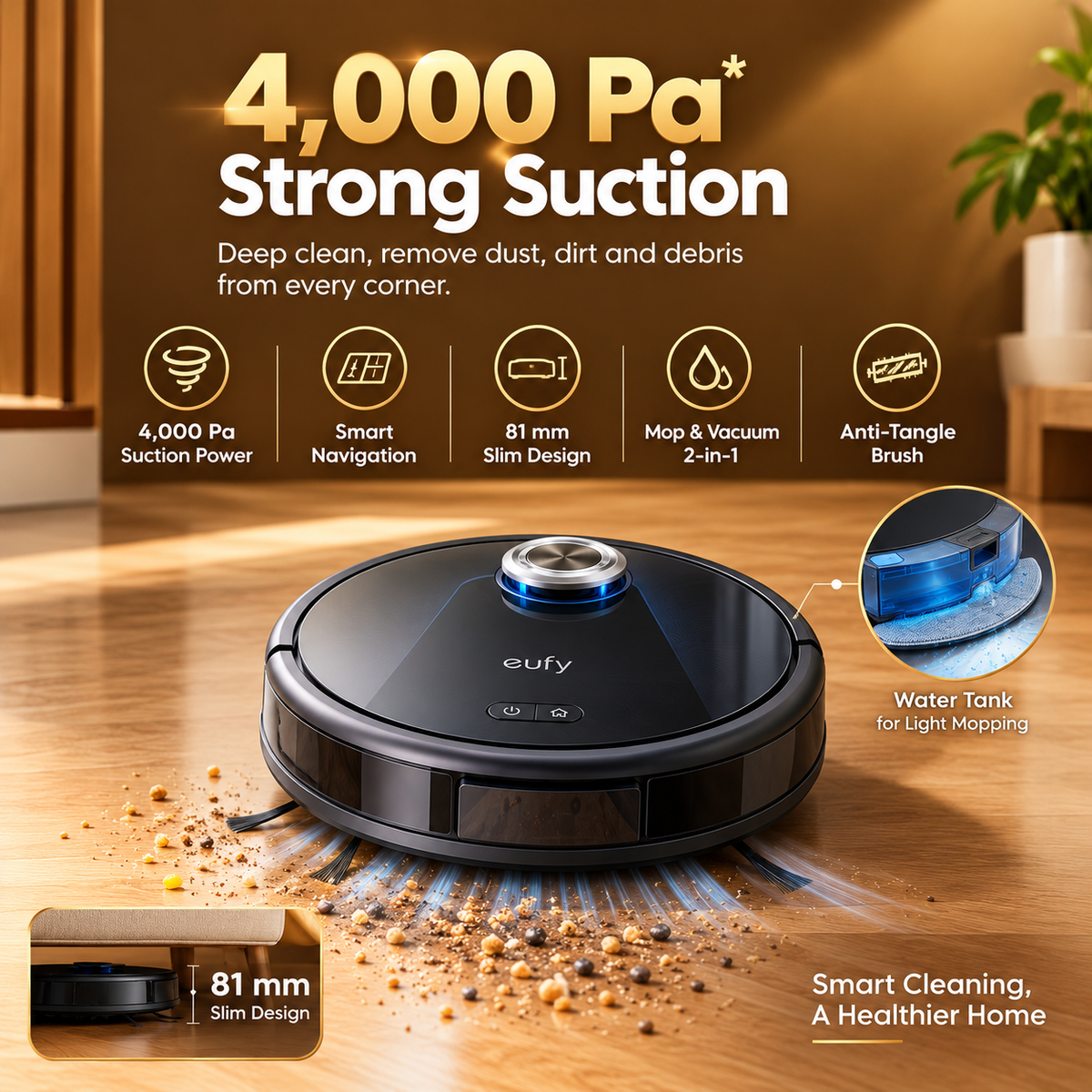 كنسة روبوت G50    👑  G50 Robot Vacuum Cleaner