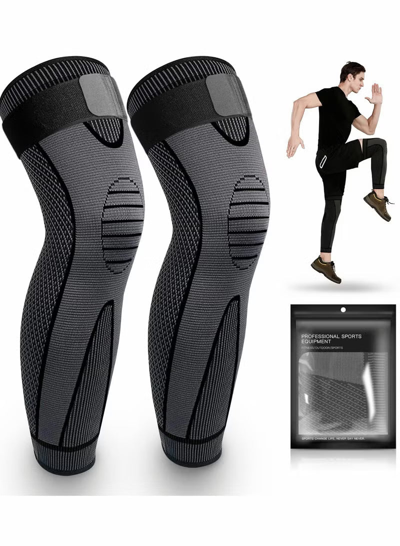 Pair of Leg Knee Support- Compression Sleeves –