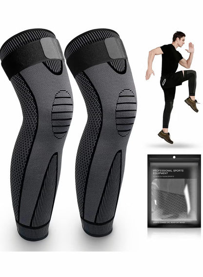 Pair of Leg Knee Support- Compression Sleeves –